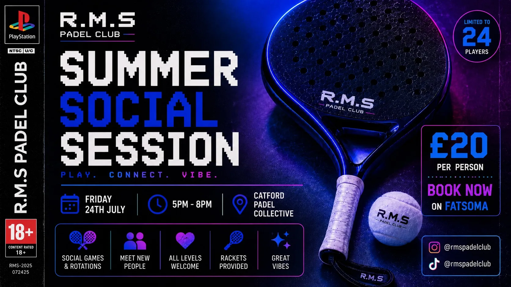 R.M.S Padel Club: Summer Social Session ☀️🎾 at Catford Padel Collective