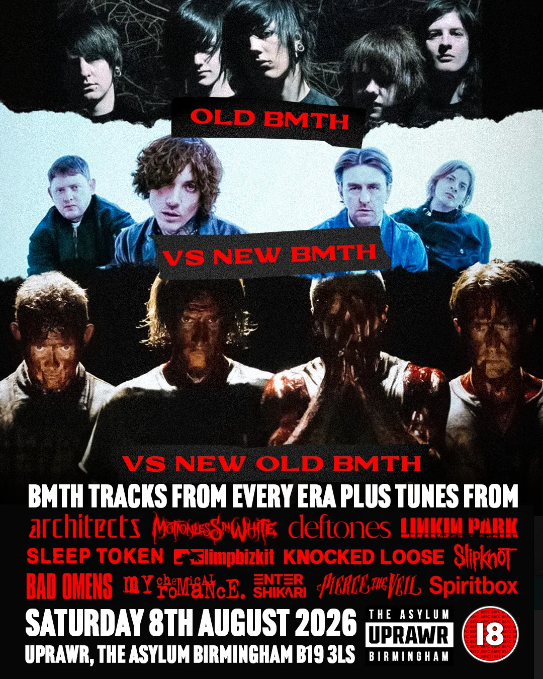 UPRAWR Dehumanized: Old vs New vs New Old Bring Me The Horizon Clubnight! at The Asylum Venue