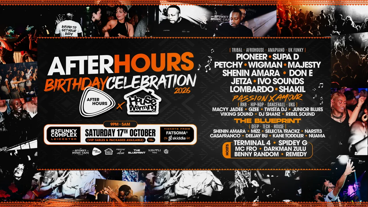 After Hours Birthday 2026 at 2Funky Complex - Music & Event Venue Leicester