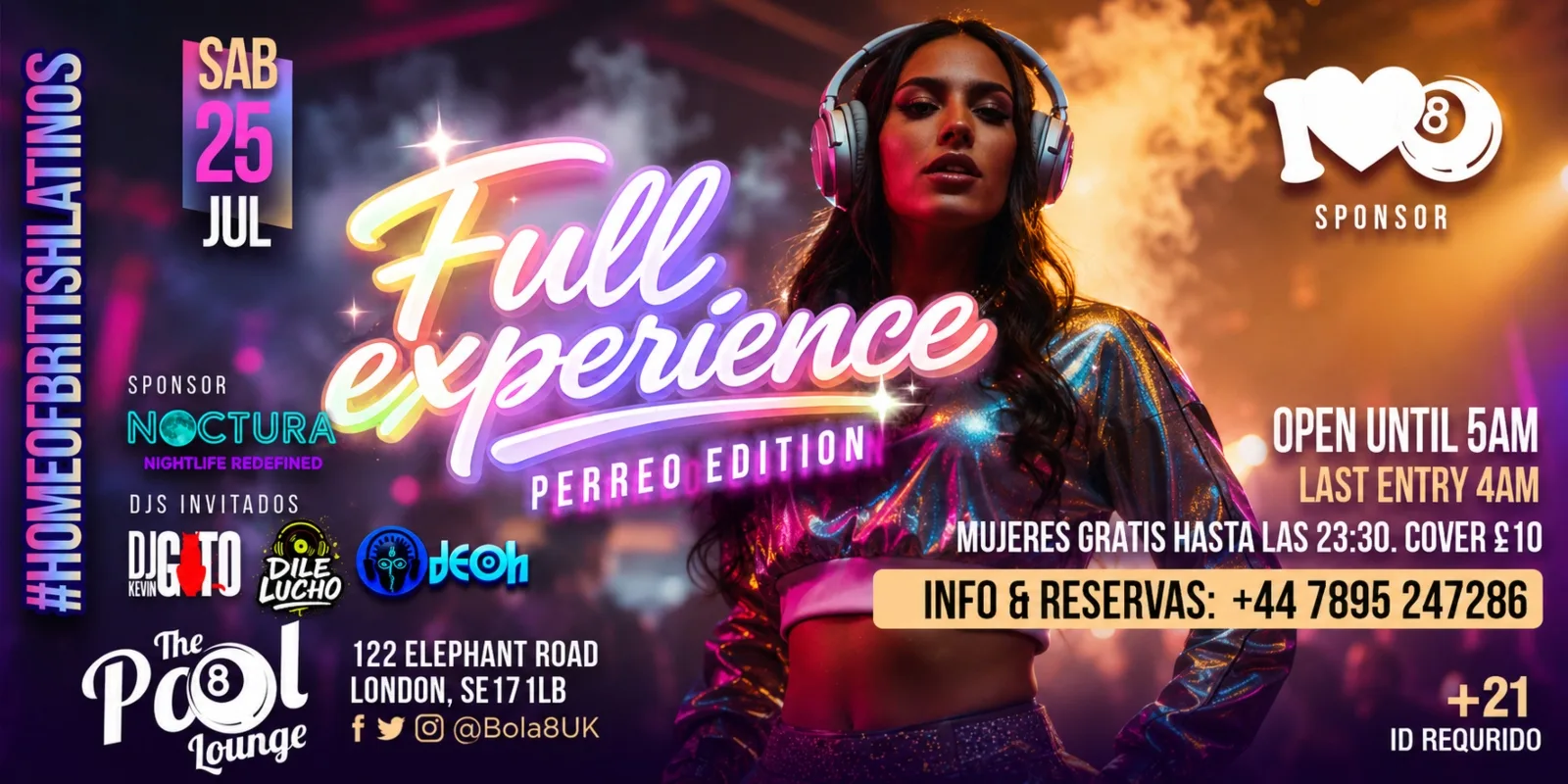 Full Experience – Perreo Edition at Bola 8 - The Pool Lounge