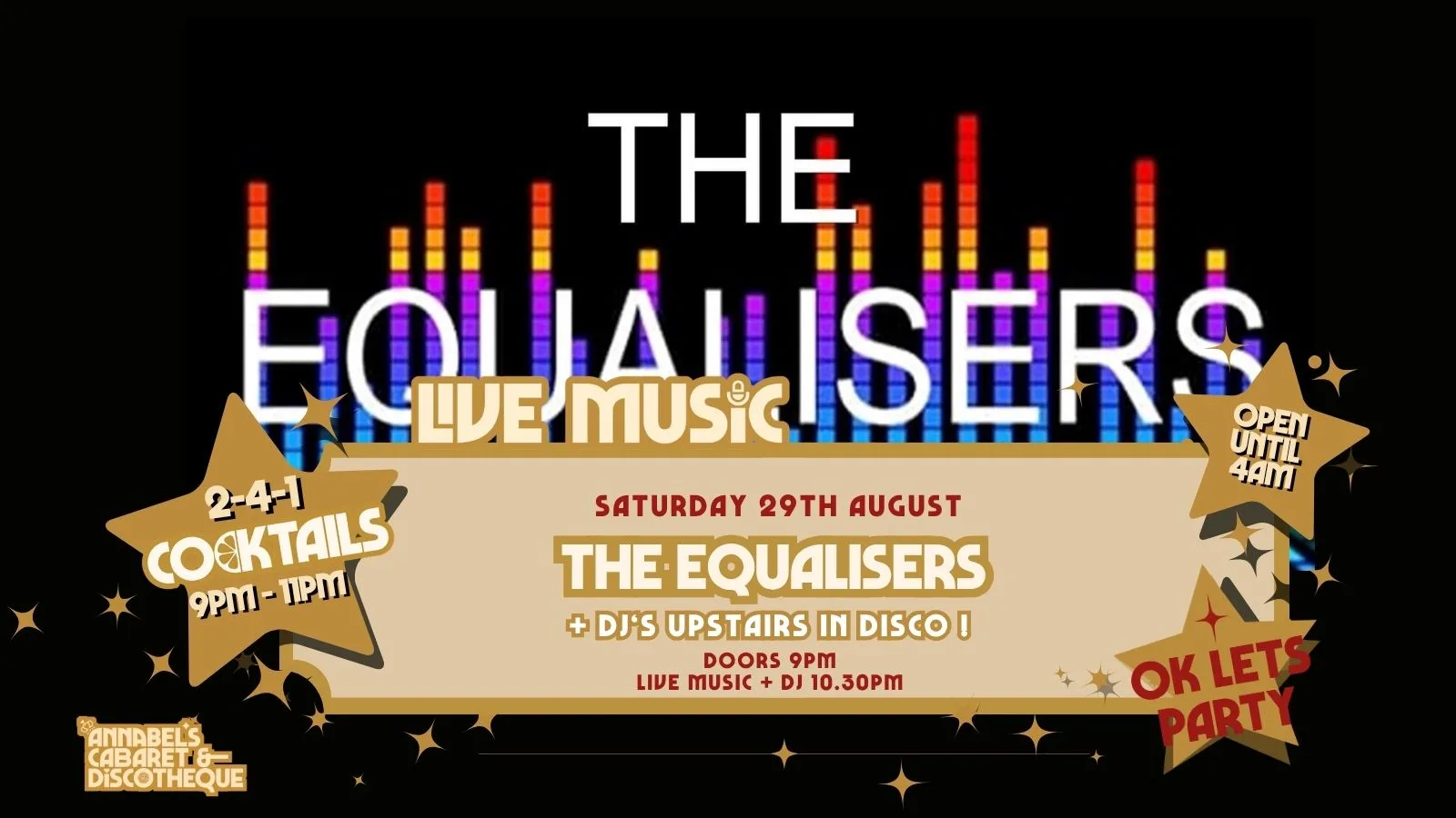 Live Music: THE EQUALISERS // Annabel’s Cabaret & Discotheque at Annabel's Cabaret and Discotheque