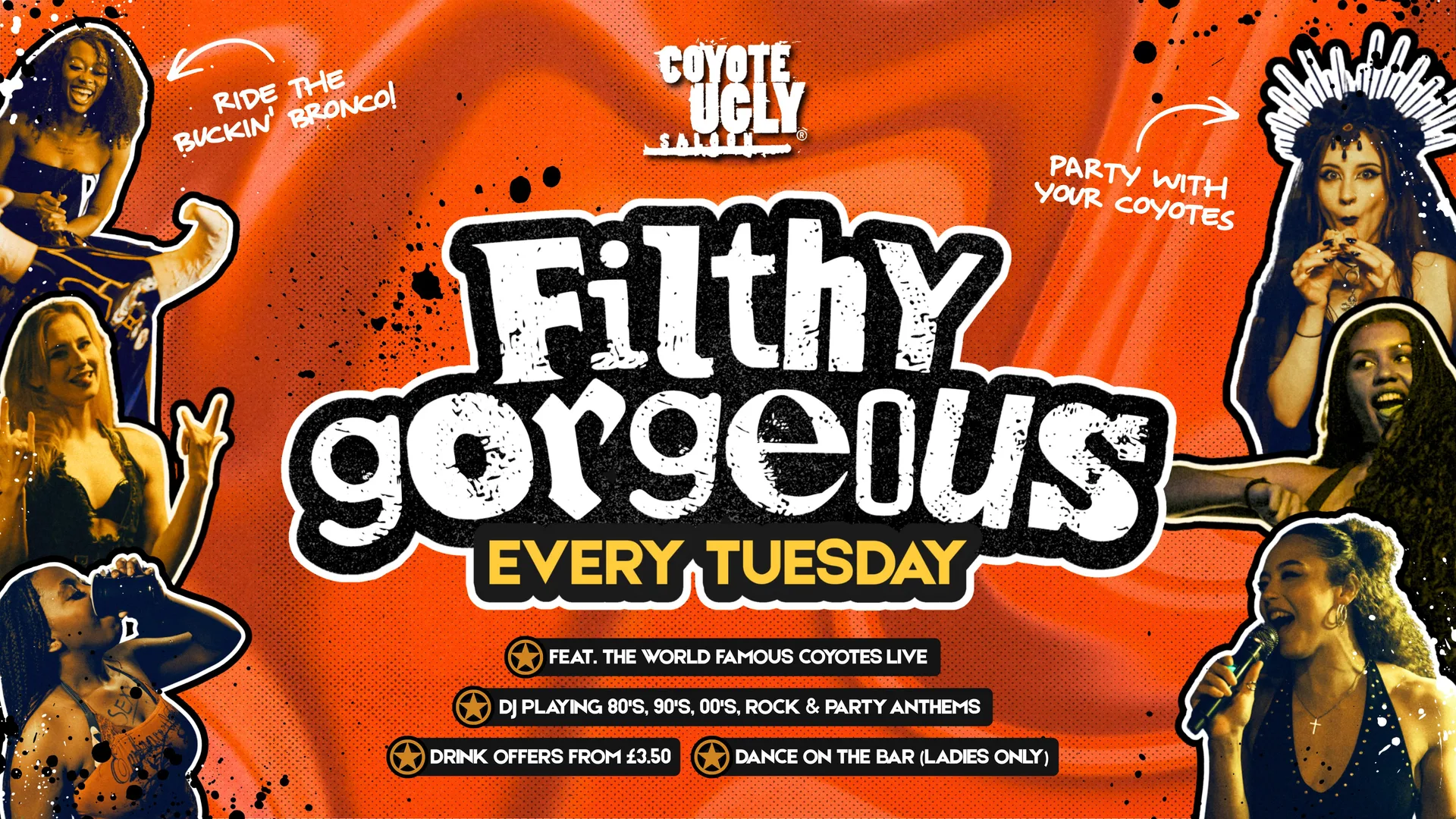 FILTHY GORGEOUS at Coyote Ugly Saloon Birmingham