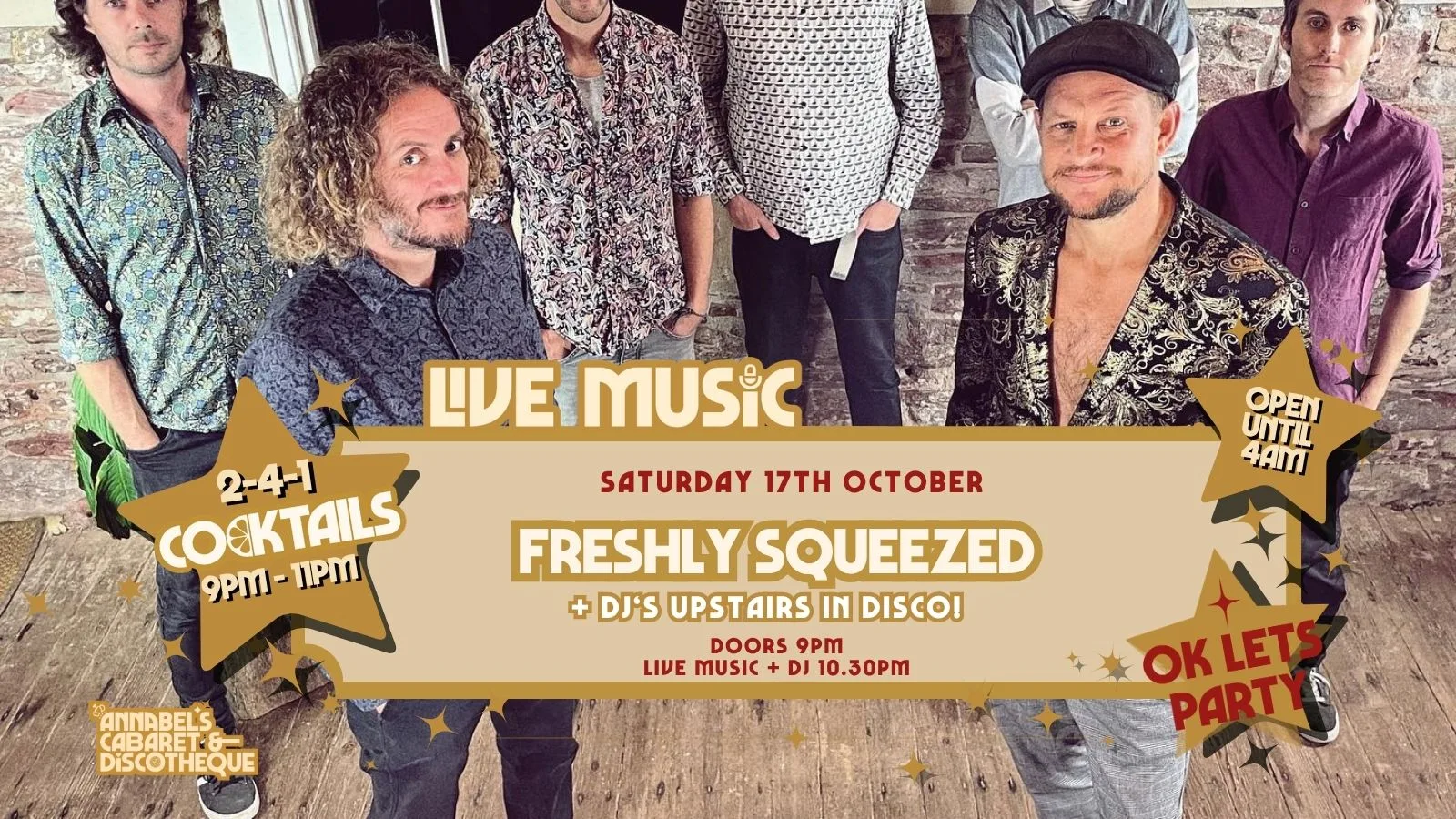 Live Music: FRESHLY SQUEEZED // Annabel’s Cabaret & Discotheque at Annabel's Cabaret and Discotheque
