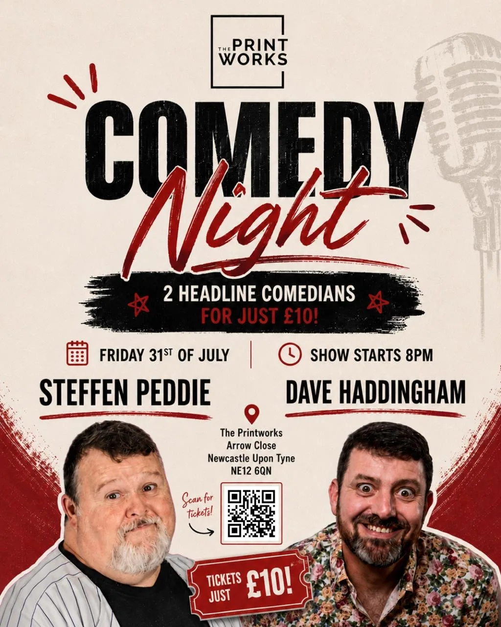 Comedy Night - Featuring Steffen Peddie & Dave Haddingham at The Printworks