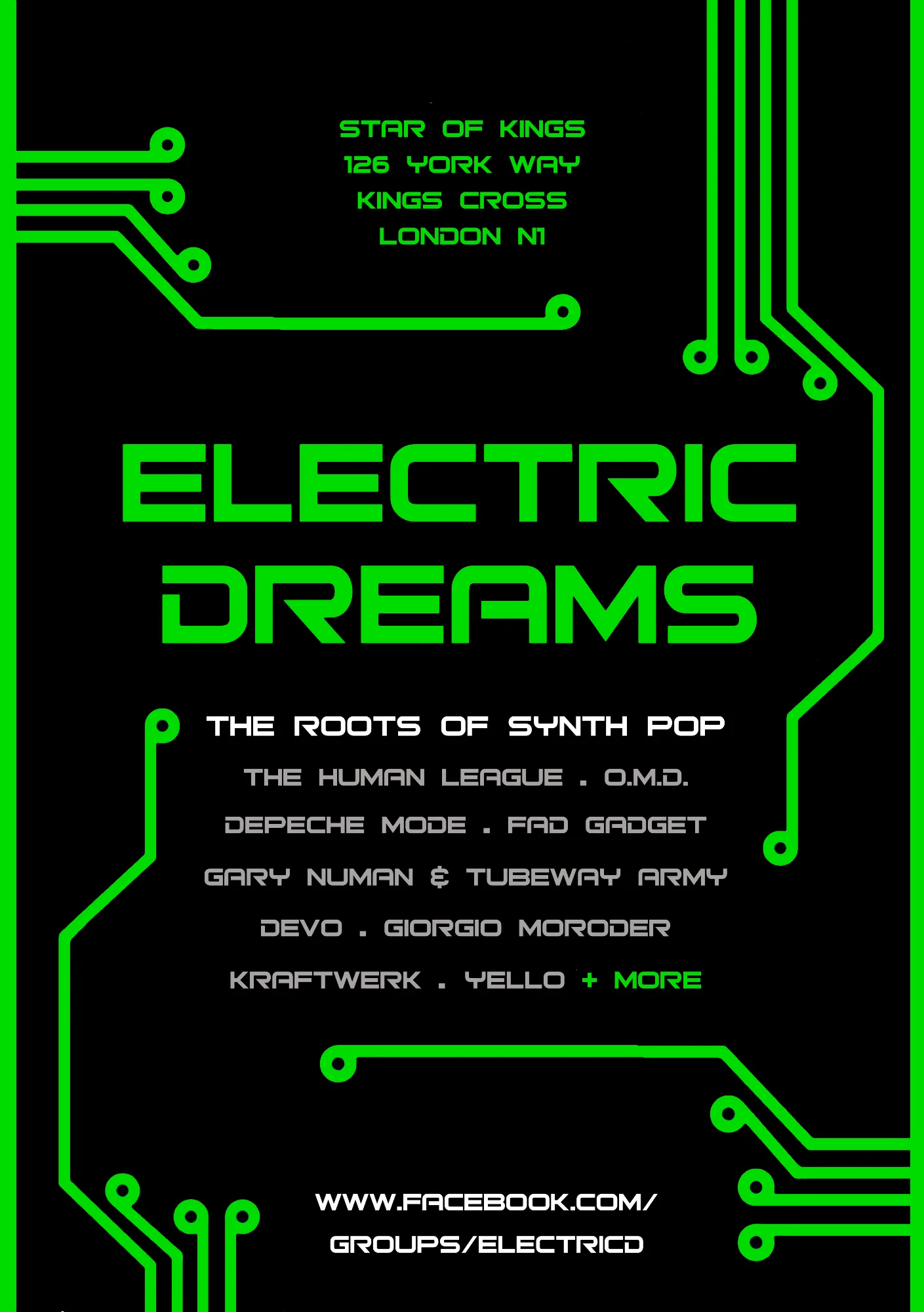 ELECTRIC DREAMS 80s Club @ The Star of Kings