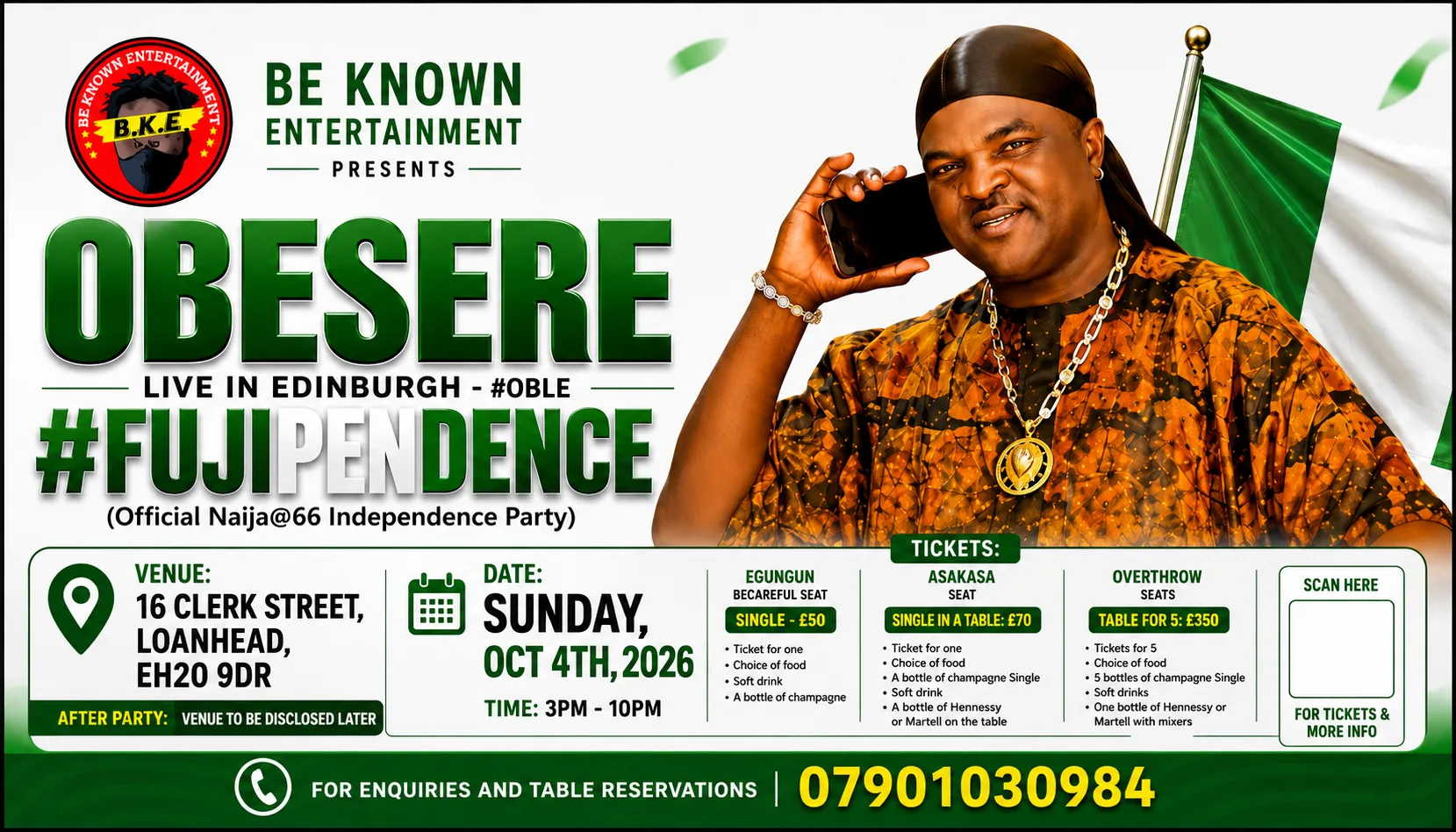 OBESERE LIVE IN EDINBURGH- #FUJIPENDENCE