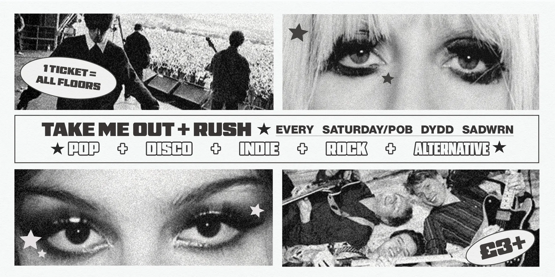 CLWB SATURDAY: RUSH + TAKE ME OUT (AUGUST/AWST) at Clwb Ifor Bach