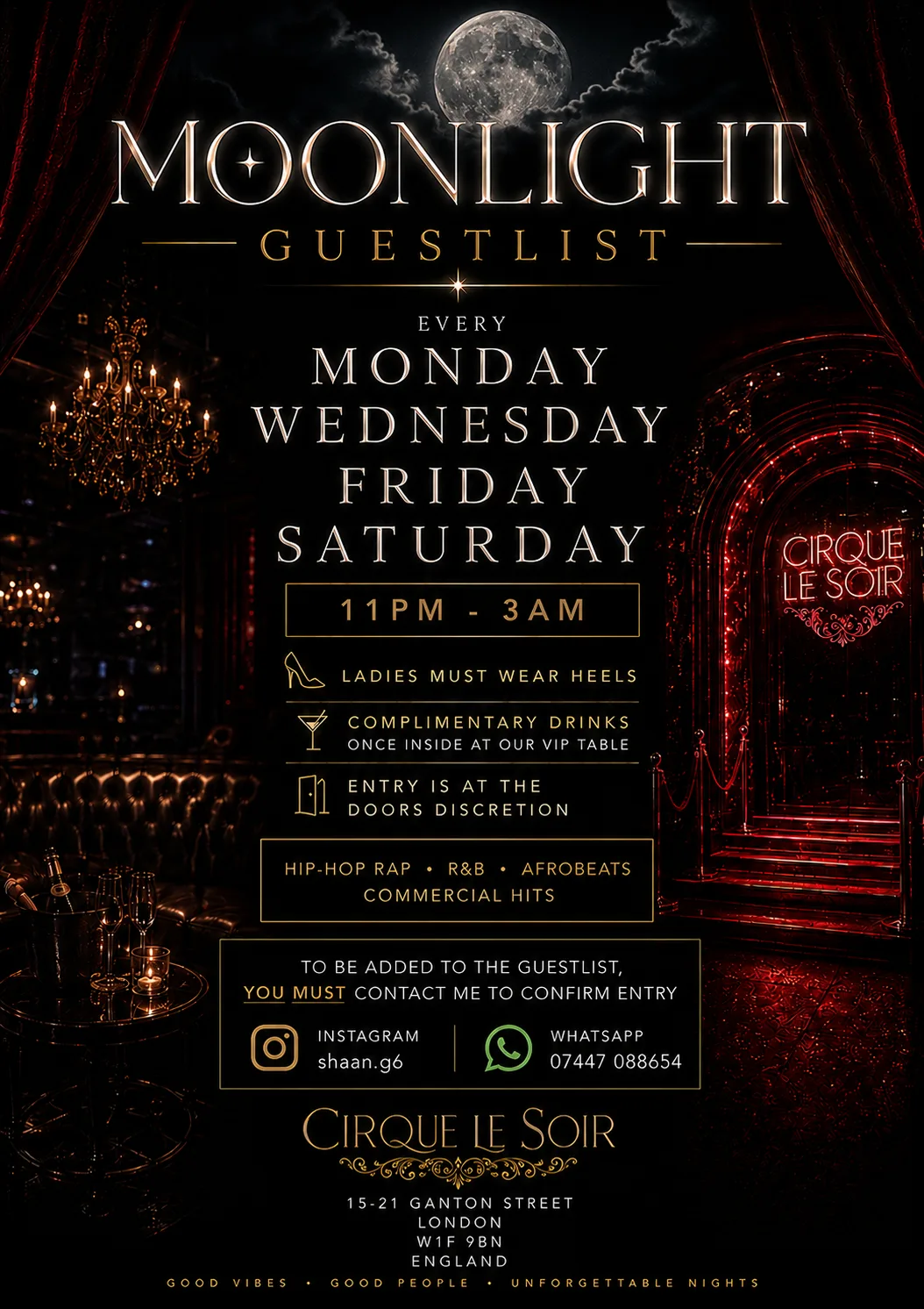 Cirque Le Soir | VIP Guestlist by Moonlight