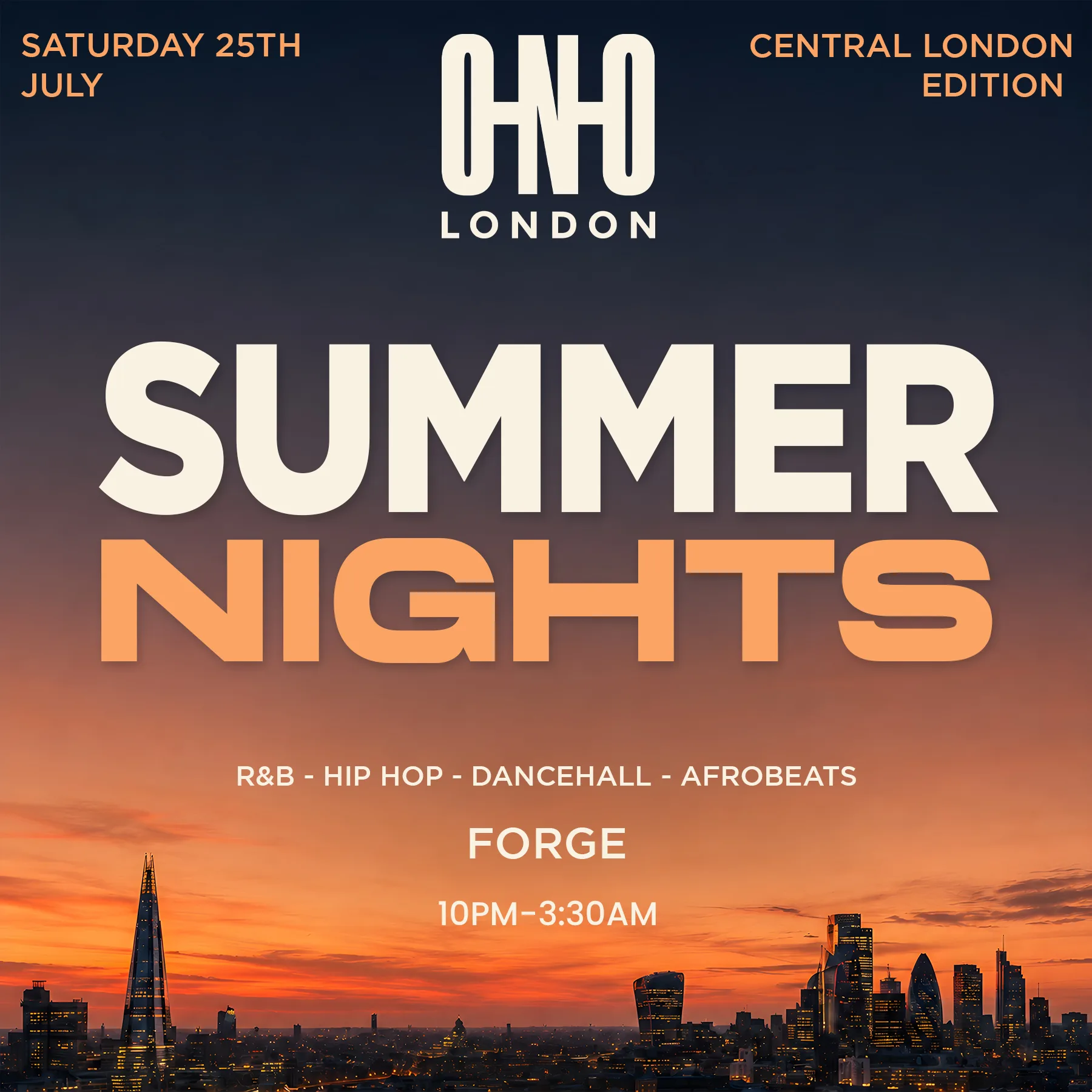 SUMMER NIGHTS (£1 B4 11PM WITH A TICKET) at Forge