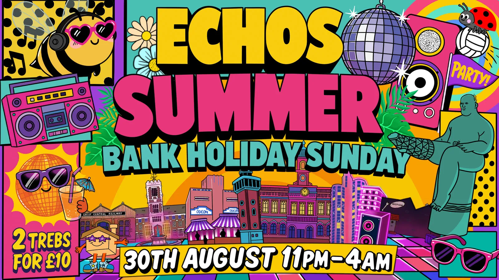 Summer Bank Holiday Sunday Party 30th August 🌙 🪩🎧🍻
