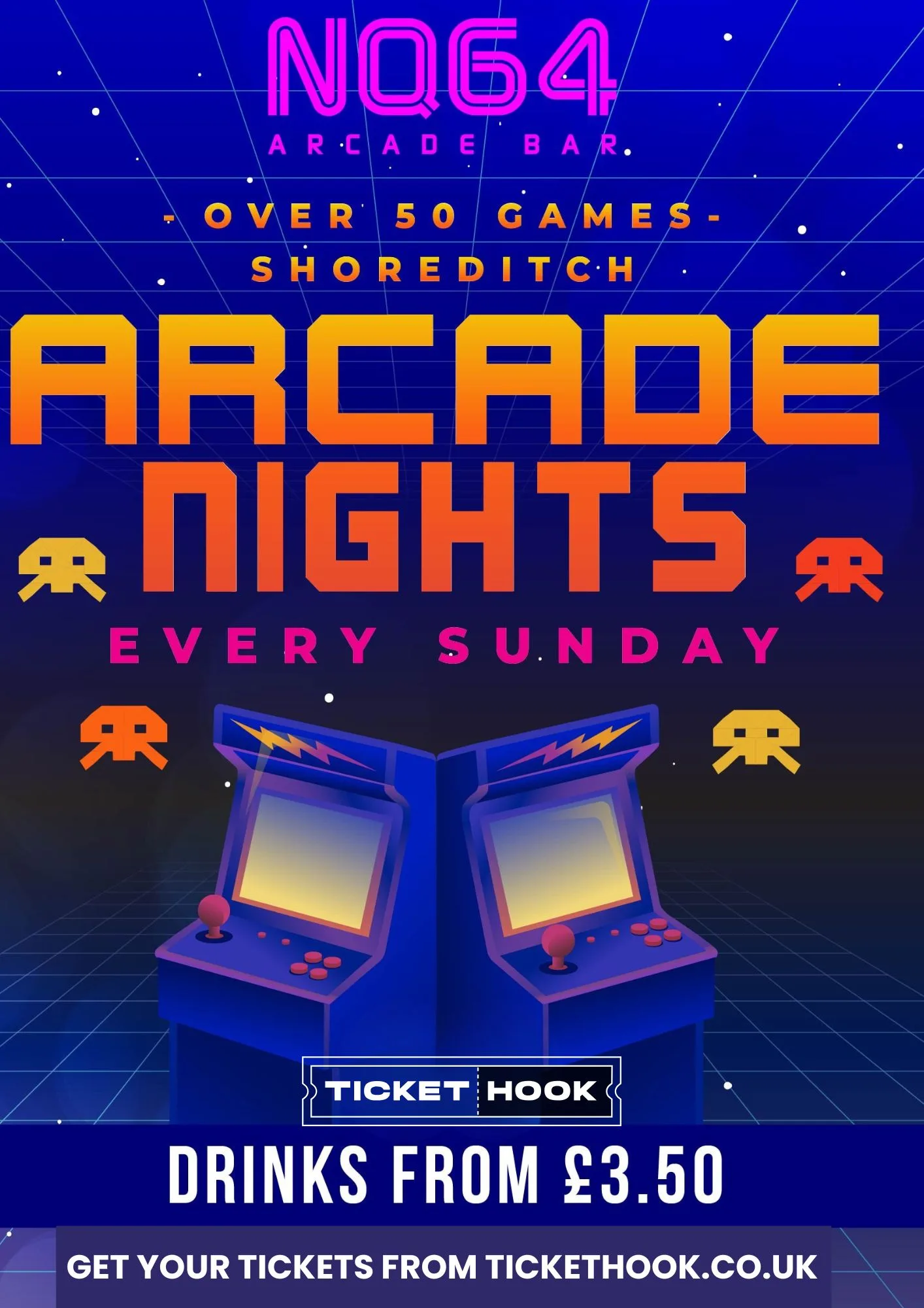 Arcade Night @ NQ64 Shoreditch Sunday 30th August at NQ64 Arcade Bar - Shoreditch