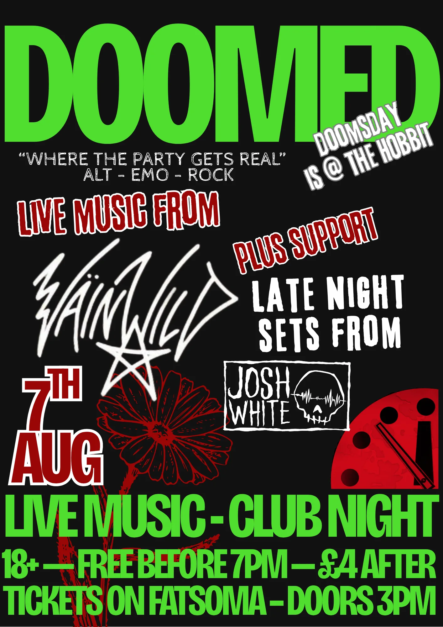 DOOMED the new Alt-Emo-Rock Night at The Hobbit Pub
