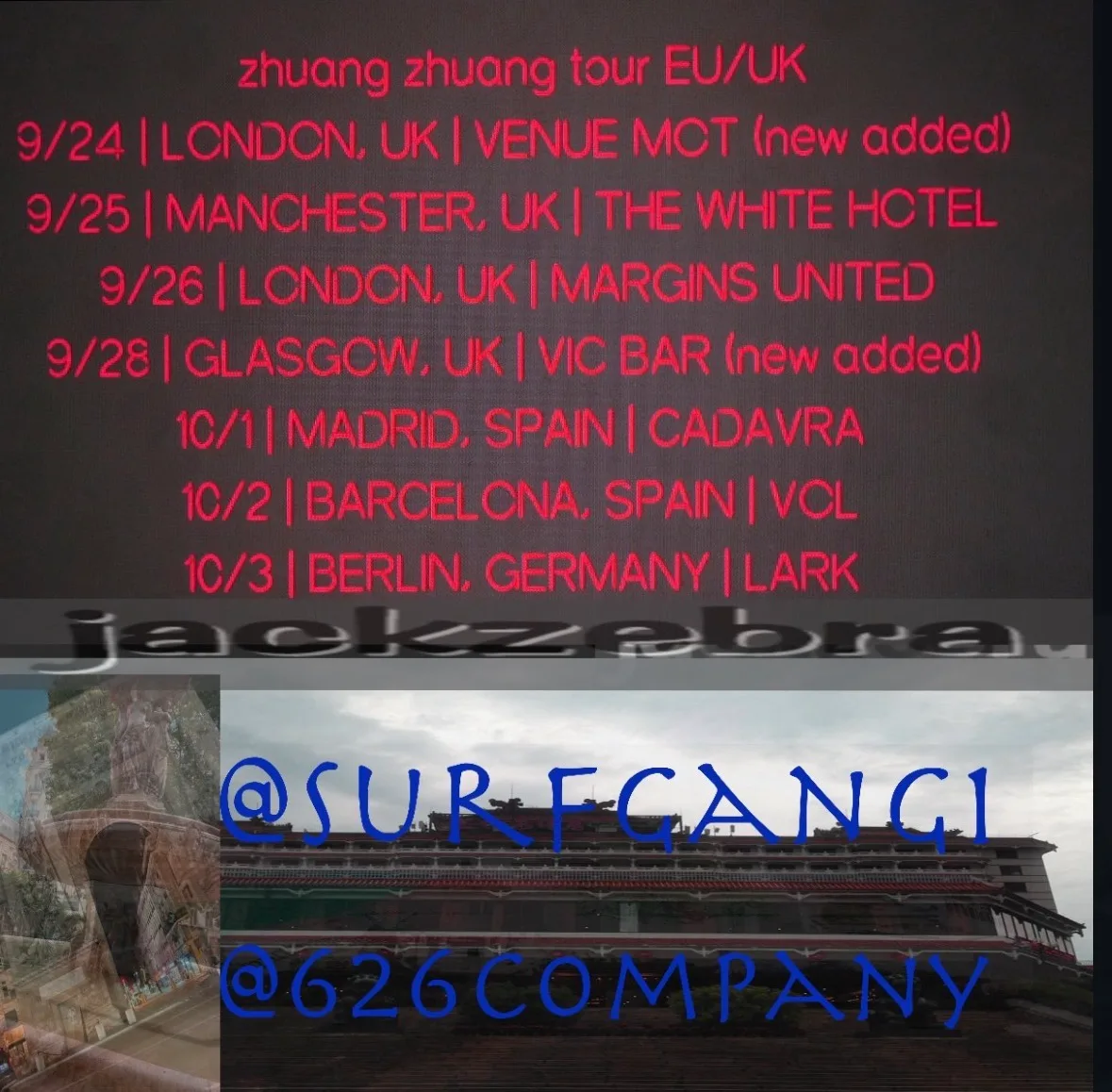 THE GAMBLERS CORNER PRESENTS : JACKZEBRA at Vic Café & Bar