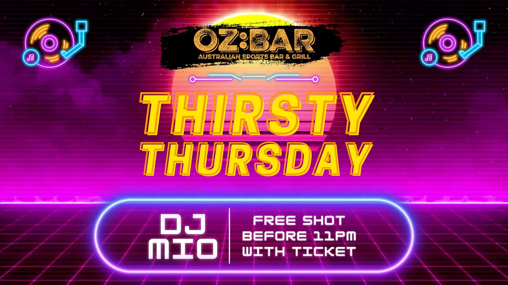 THIRSTY Thursdays | Mio (UK) | OZ:BAR | 06.08.26 at OZ Bar