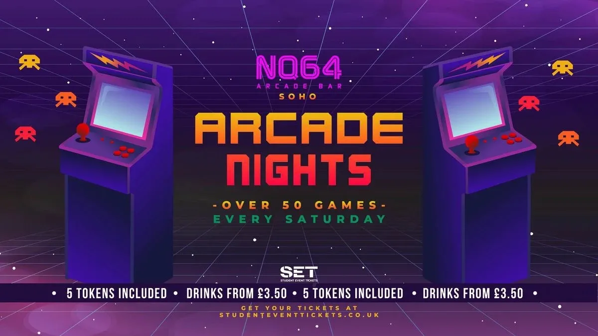 ARCADE NIGHTS @ NQ64 SOHO SATURDAY 19TH SEPTEMBER at NQ64 Arcade Bar - Soho