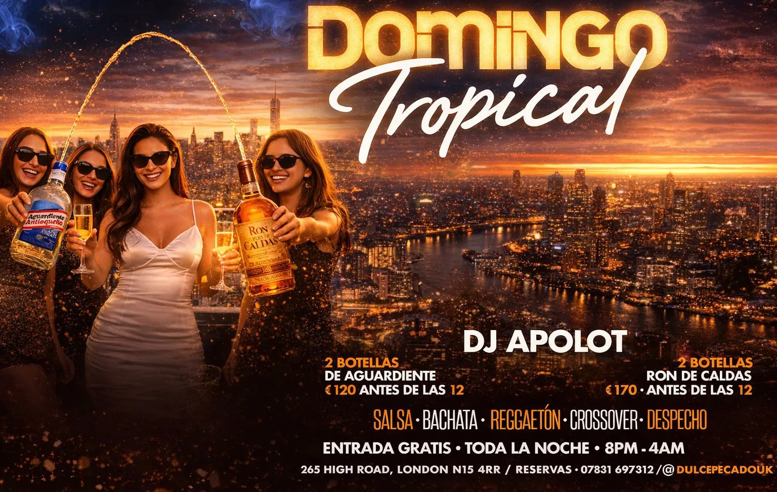DOMINGO TROPICAL @DULCE PECADO NIGHTCLUB