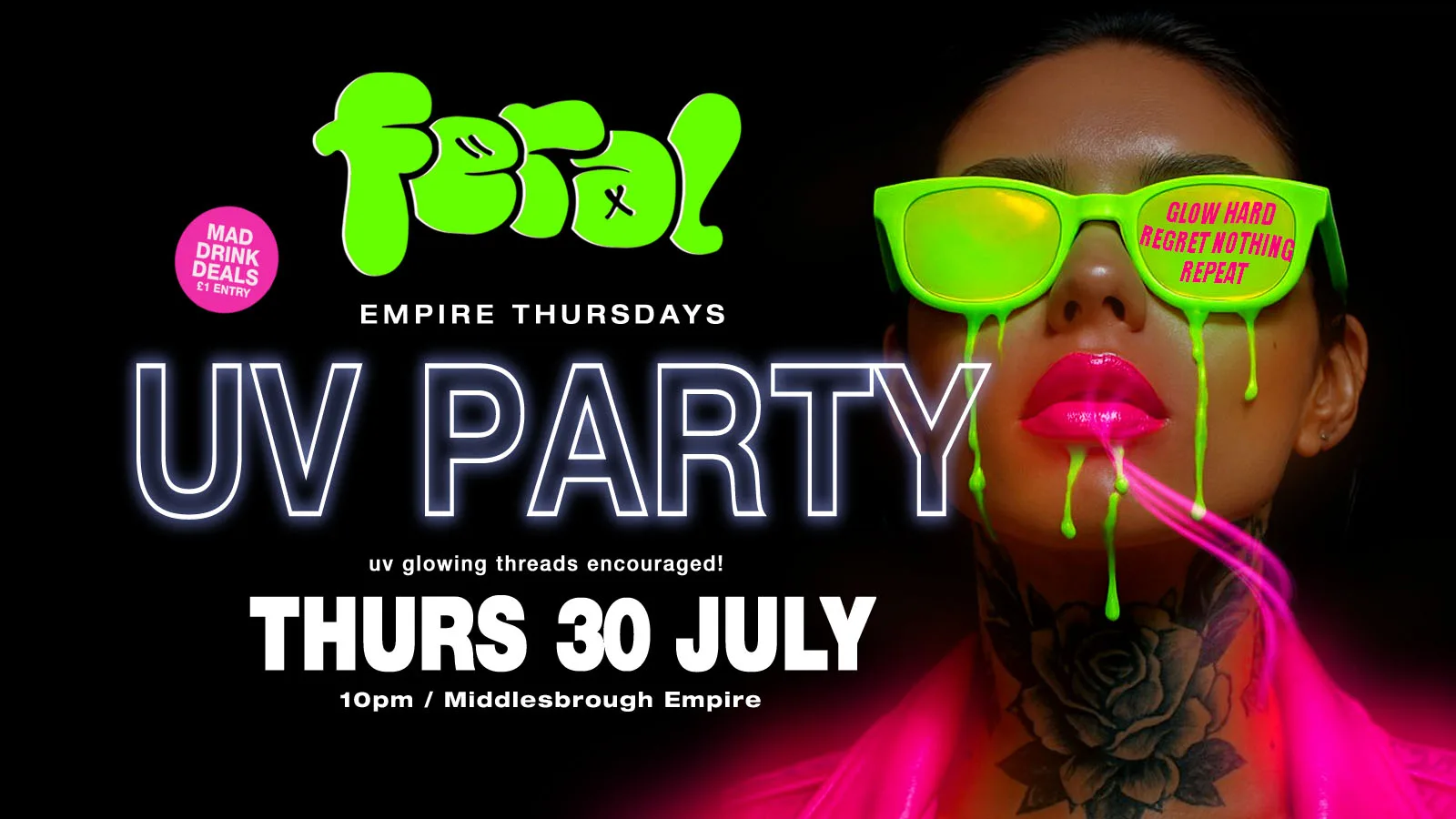 Feral UV party at The Middlesbrough Empire