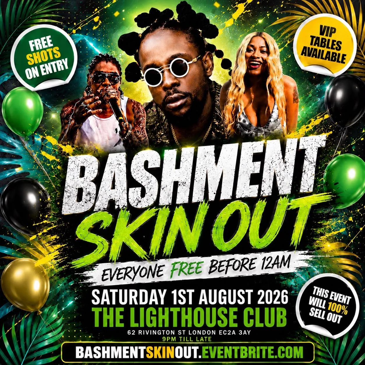 Bashment Skin Out Shoreditch Party - Everyone Free Before 12AM at The Lighthouse Bar and Club