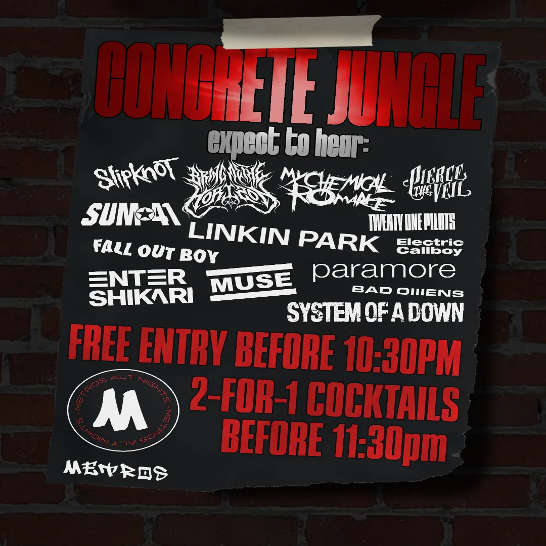 Concrete Jungle - Saturday 29th August