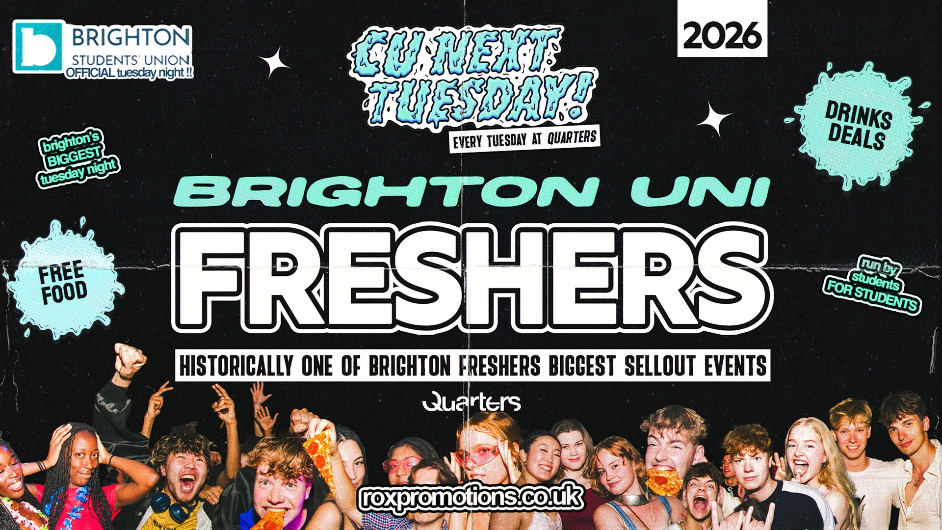 CU NEXT TUESDAY | BRIGHTON UNI FRESHERS INITIATION PARTY 🥳 | 28/09/2026 at Quarters