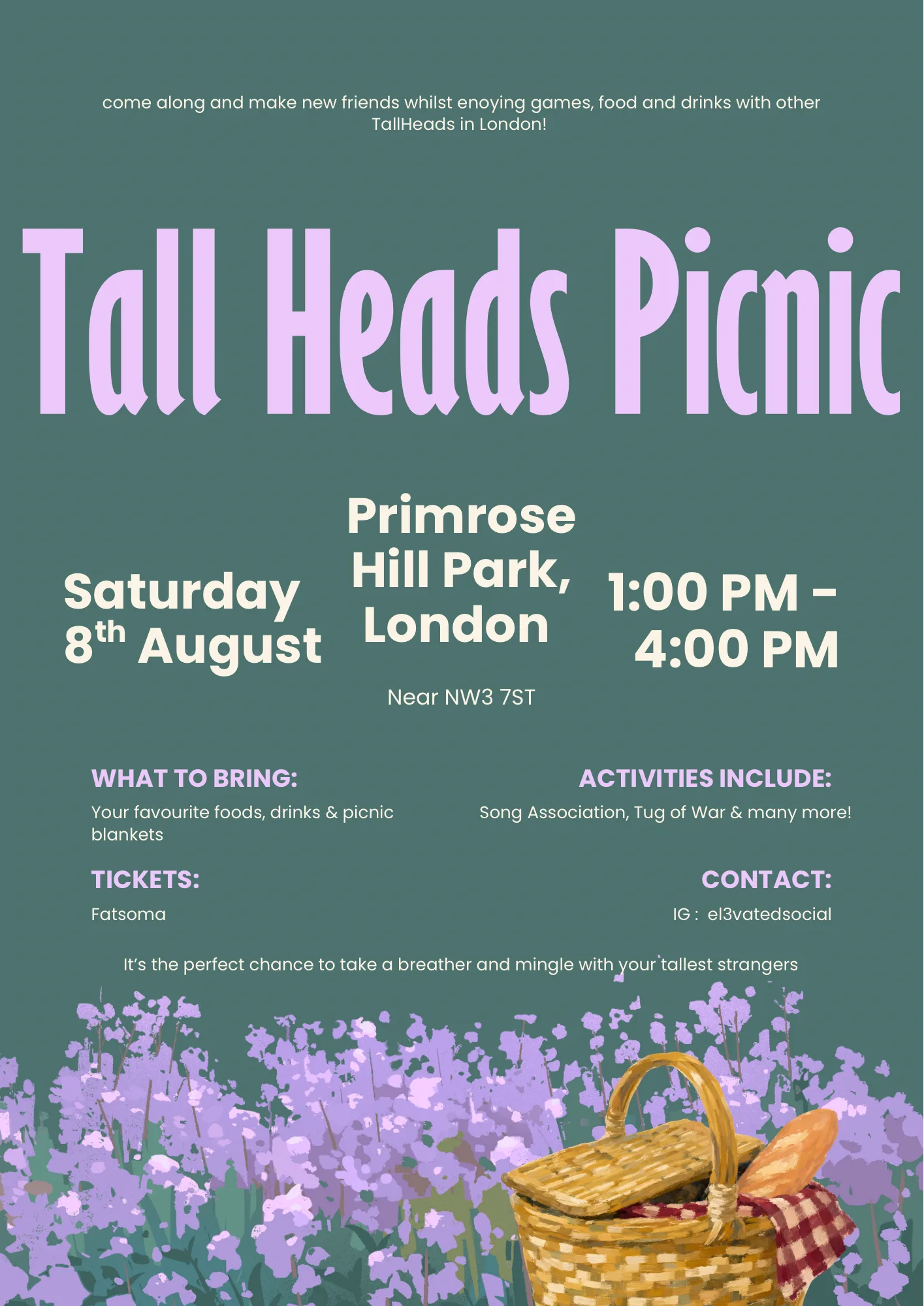 TallHeads Picnic & Games at Primrose Hill