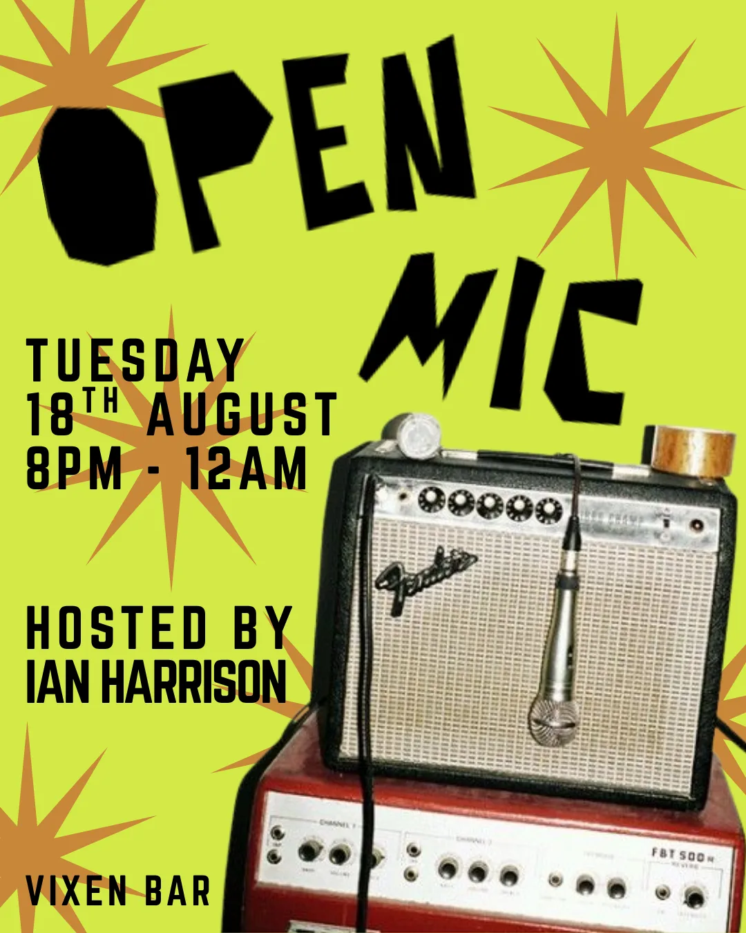 Open Mic Night at Vixen Bar