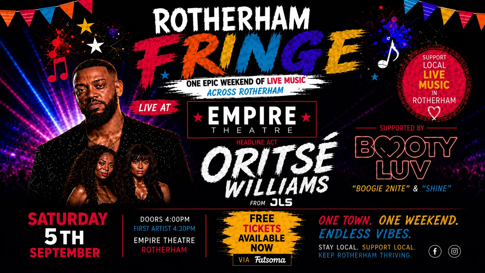 Rotherham Fringe - Oritse Williams (JLS) & Booty Luv LIVE at Empire Theatre Rotherham