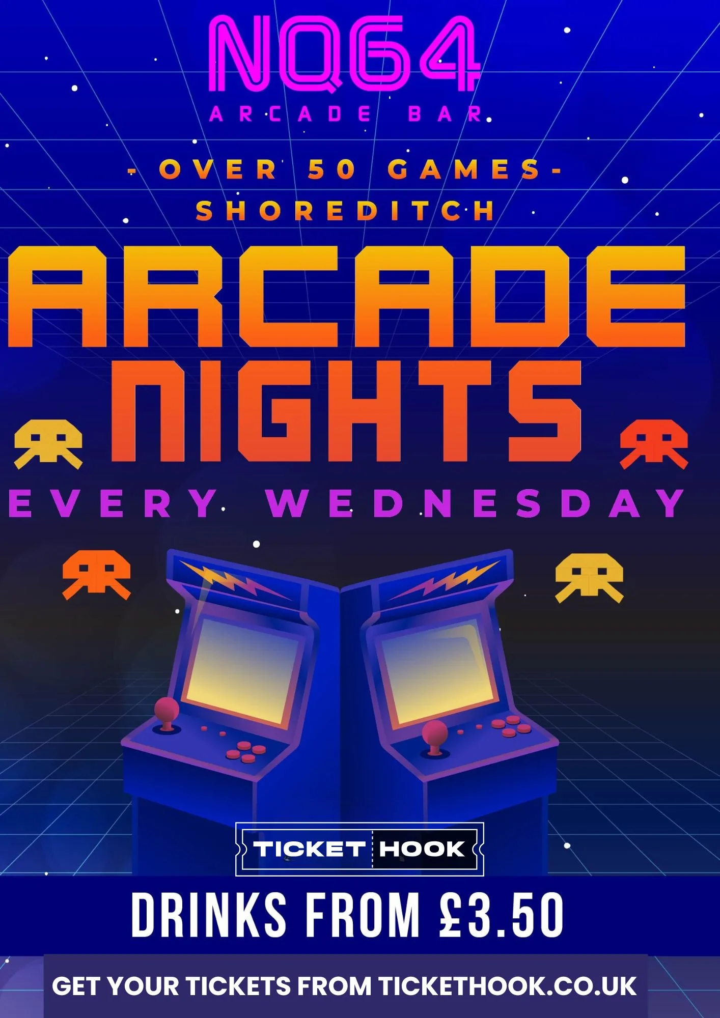 Arcade Night @ NQ64 Shoreditch Wednesday 5th August at NQ64 Arcade Bar - Shoreditch