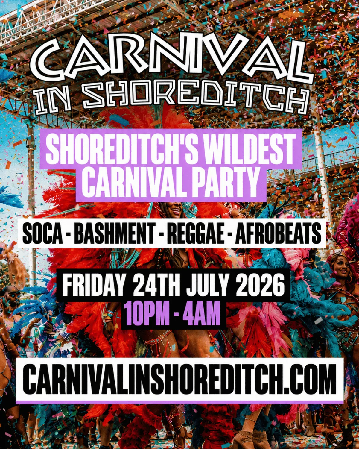 CARNIVAL in SHOREDITCH - FREE BEFORE 12AM at Trapeze Bar