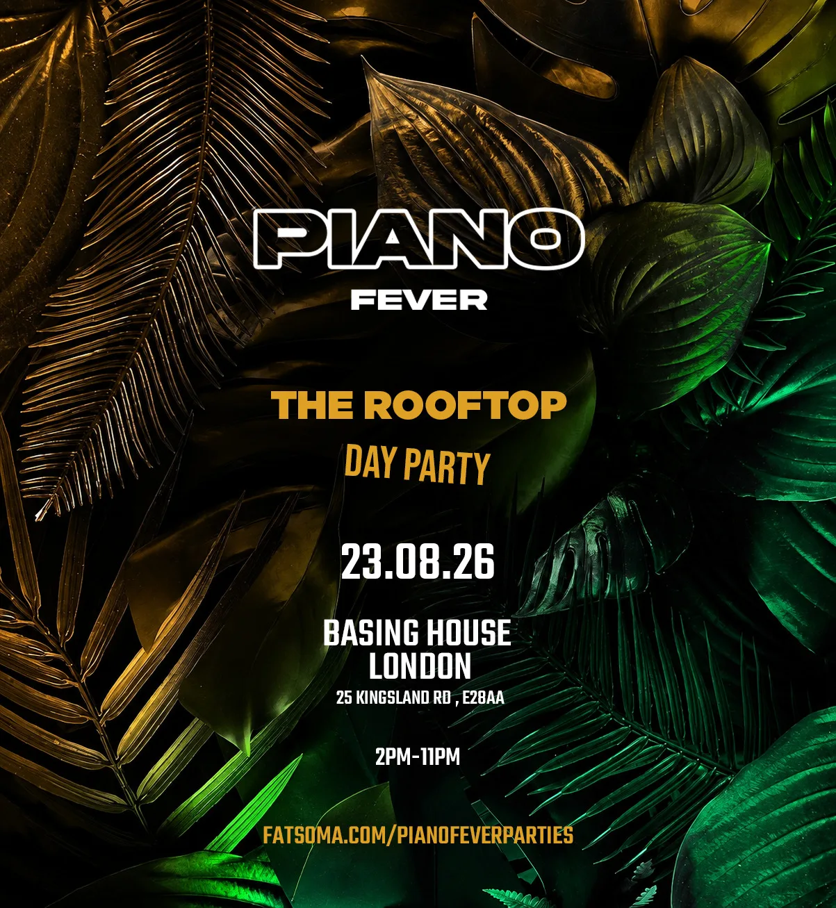 PIANO FEVER LONDON ROOFTOP DAY PARTY at Basing House