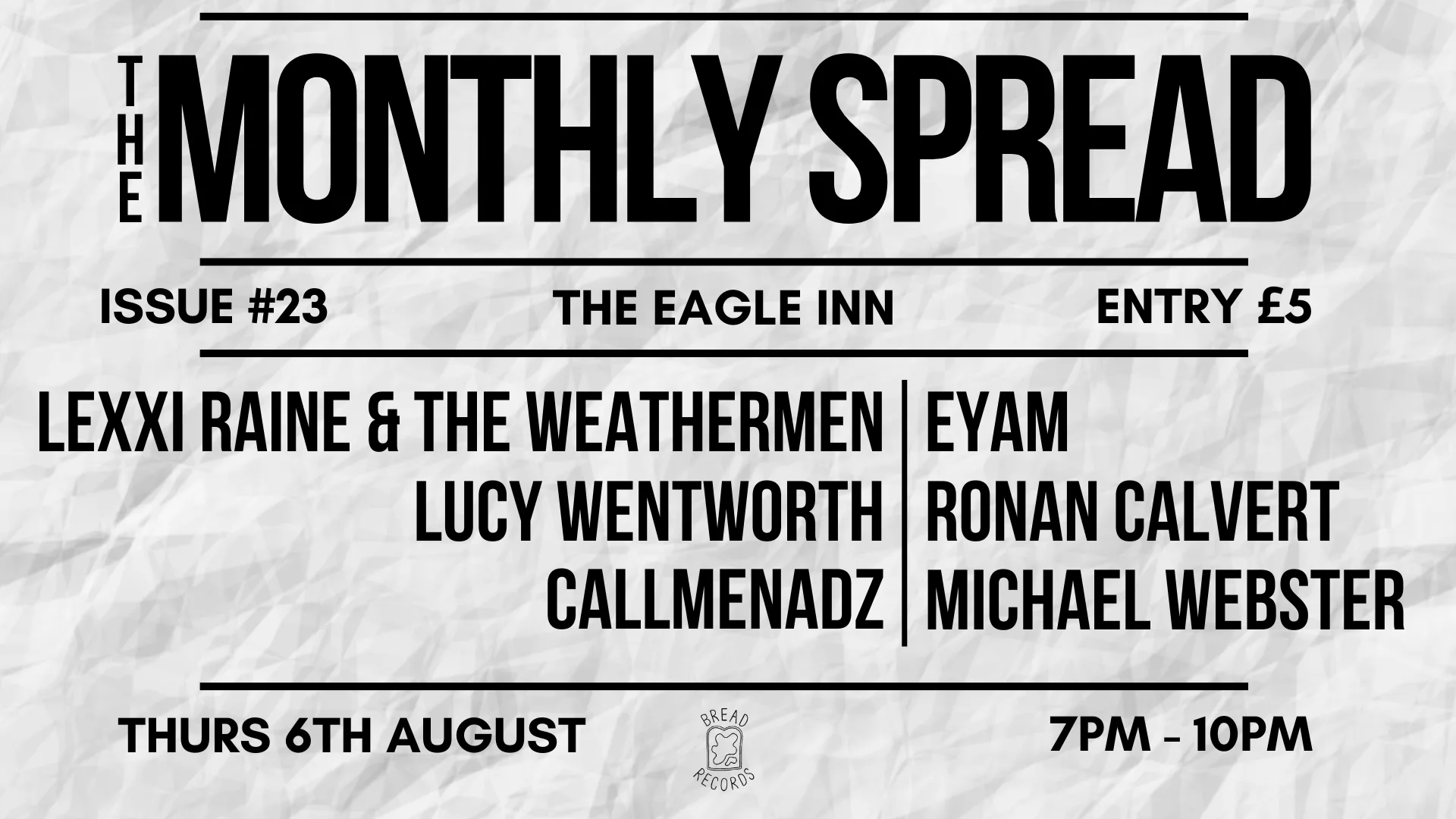 The Monthly Spread: Issue #23 at Eagle Inn