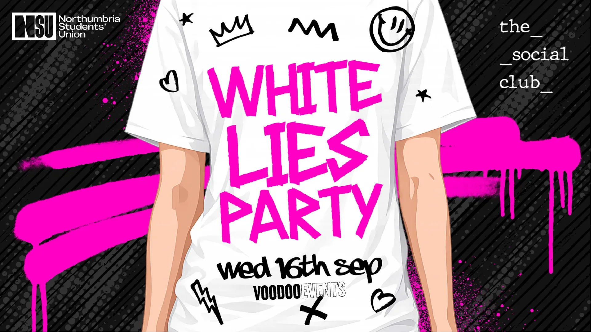 WHITE LIES PARTY 🤥 // SOCIAL CLUB // WED 16TH SEP - In association with Northumbria Students' Union at The Social Club
