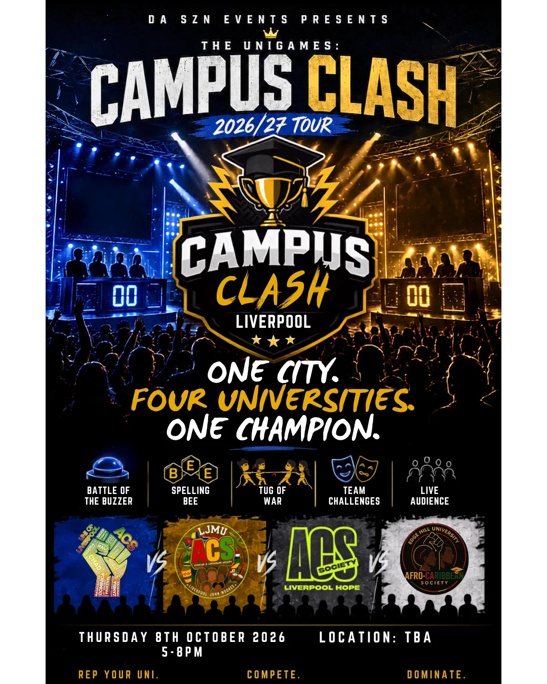 CAMPUS CLASH TOUR! THE BATTLE OF LIVERPOOL! at TBA