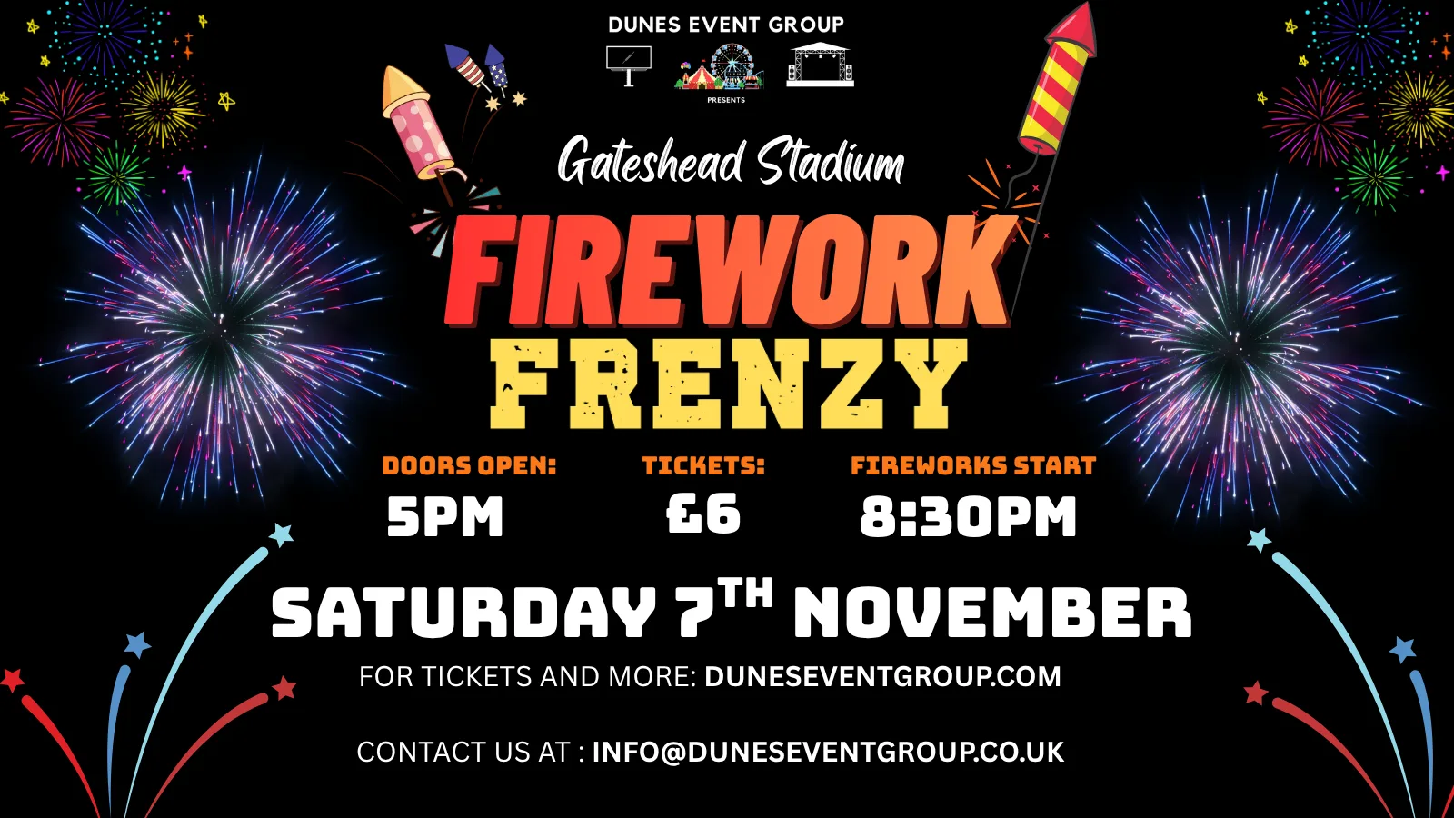 Gateshead Stadium Firework Frenzy 2026