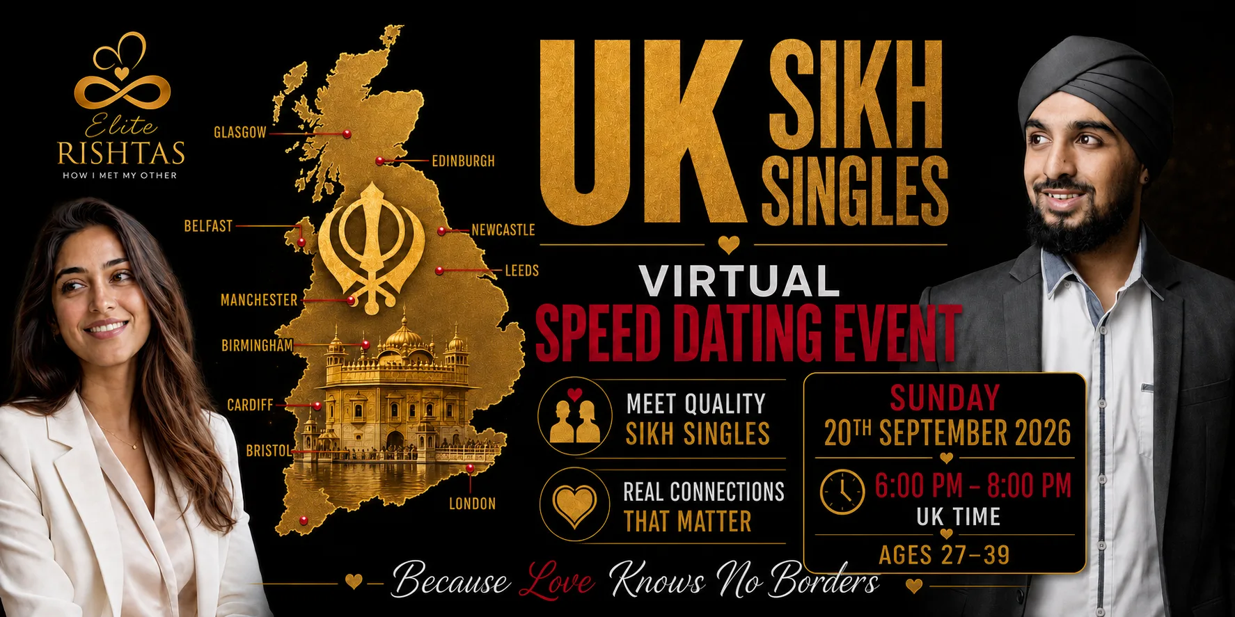 Online Speed Dating | For UK Sikh Singles (Ages 27 - 39)