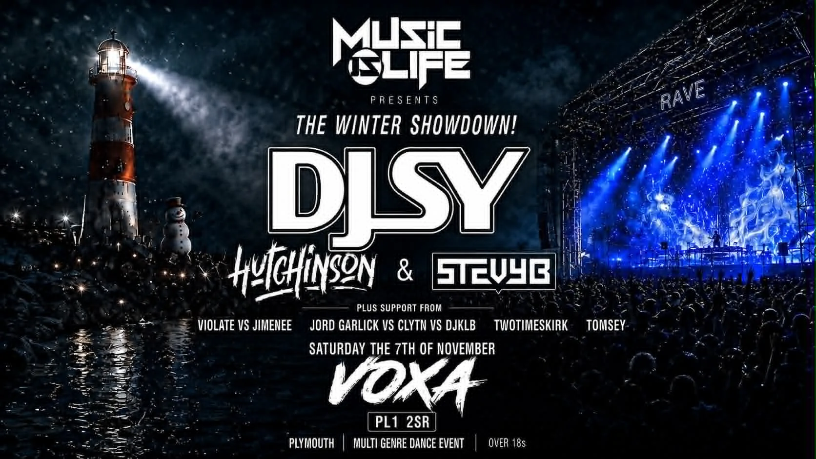 Music Is Life Presents: The Winter Showdown with DJ SY at VOXA Plymouth