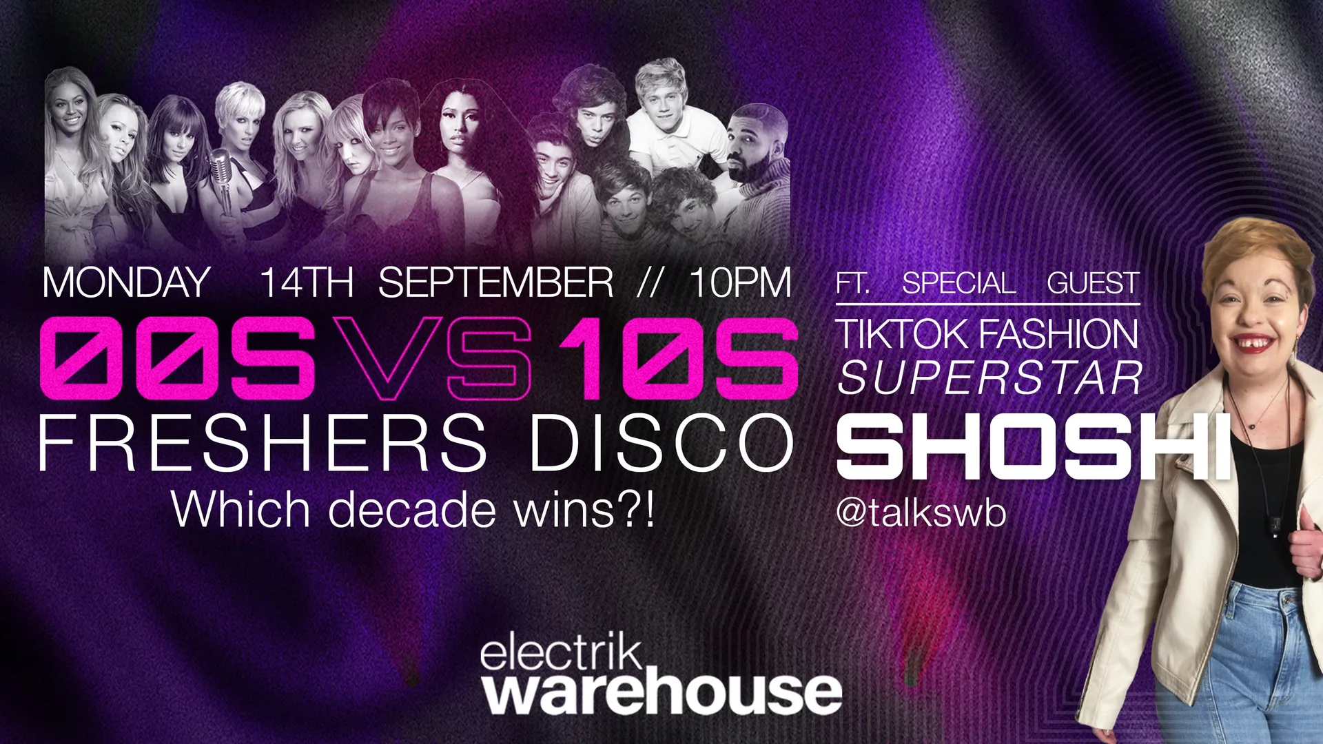 00s v 10s FRESHERS PARTY with TIKTOK’s SHOSHI (EARLY BIRD TICKETS SOLD OUT!)