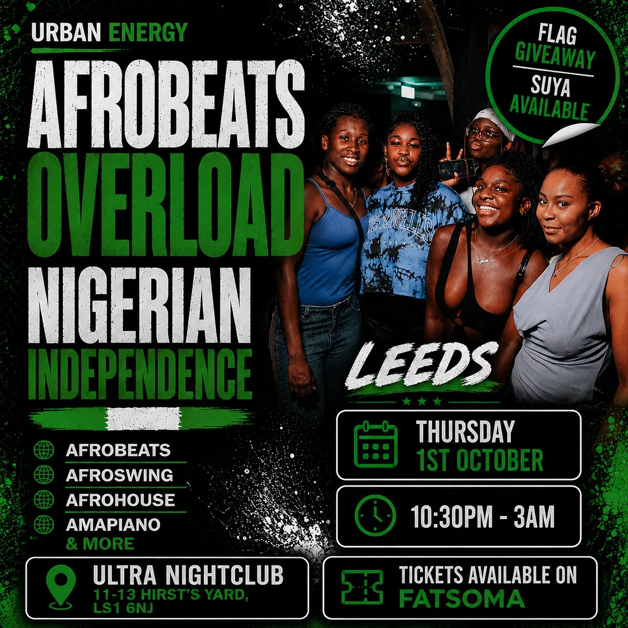 AFROBEATS OVERLOAD LEEDS – NIGERIAN INDEPENDENCE at ULTRA