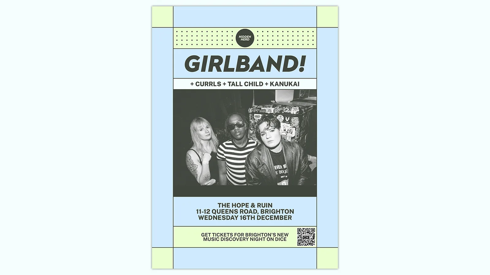 HH Presents: GIRLBAND! + Currls + tall child + Kanukai at The Hope & Ruin