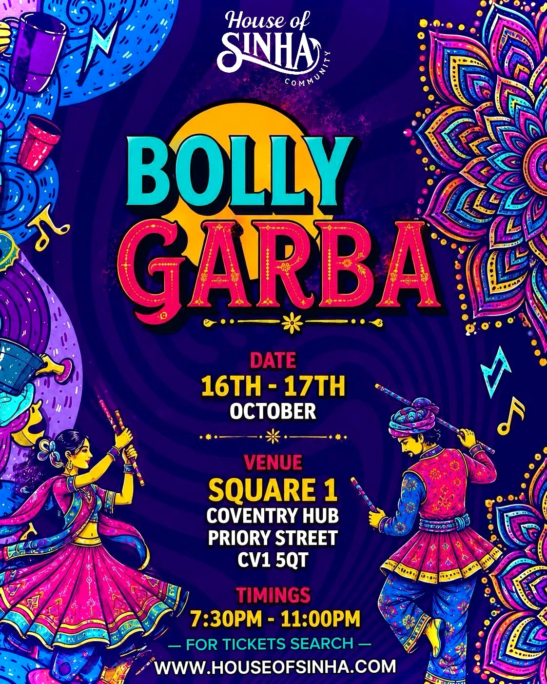 BOLLY GARBA 2026 at Square One Bar & Entertainment Venue