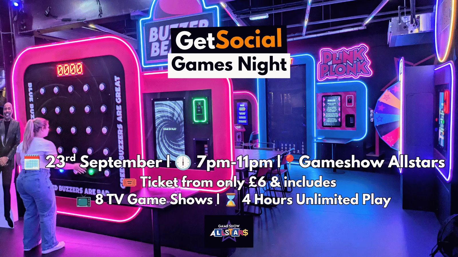 GetSocial Games Night | Meet New People & Make Friends (20s–40s) 📺 at Gameshow All-Stars Leeds