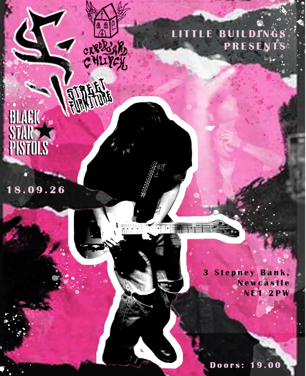 Street Furniture, Cardboard Church, Black Star Pistols at LittleBuildings 
