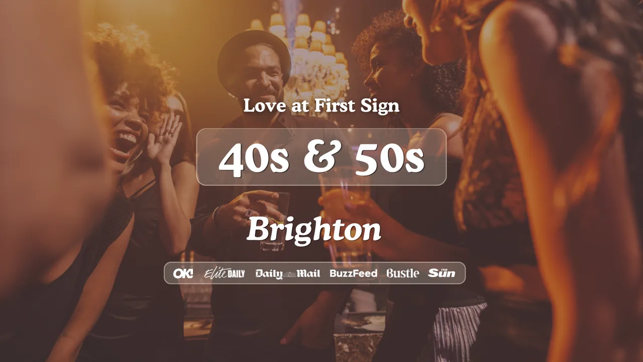 40s & 50s Singles Night at The Wine Cellar Brighton | Love at First Sign at Be At One - Brighton