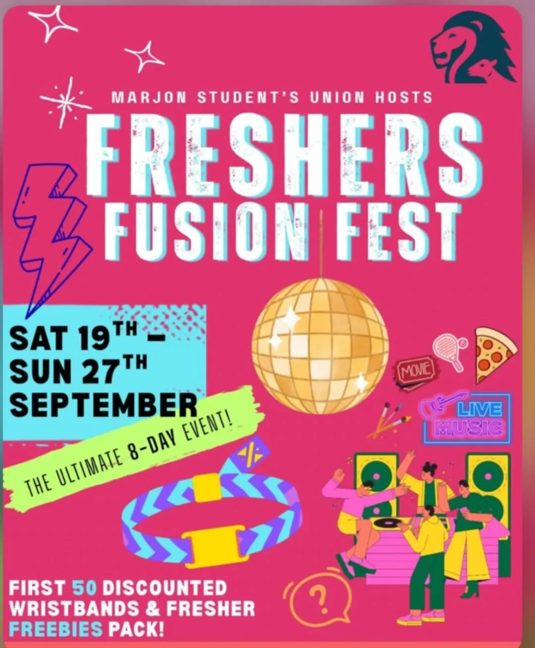 Marjon Student Union Freshers Fusion Fest Pass 2026