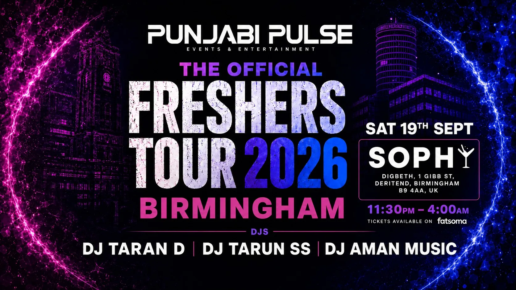 Punjabi Pulse Presents The Official Freshers Tour Birmingham 🔥