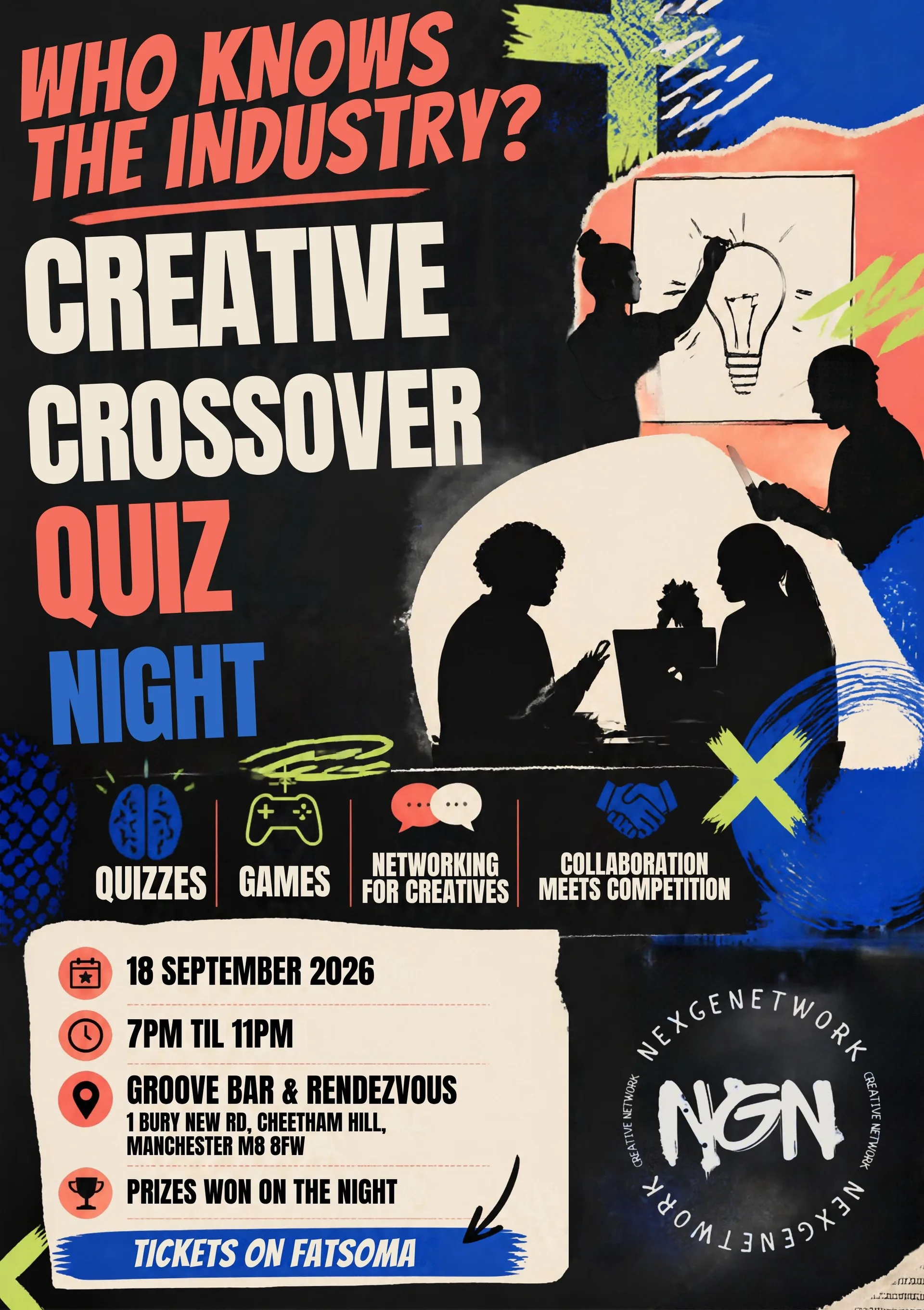Creative Crossover Quiz Night at Groove bar & rendezvous
