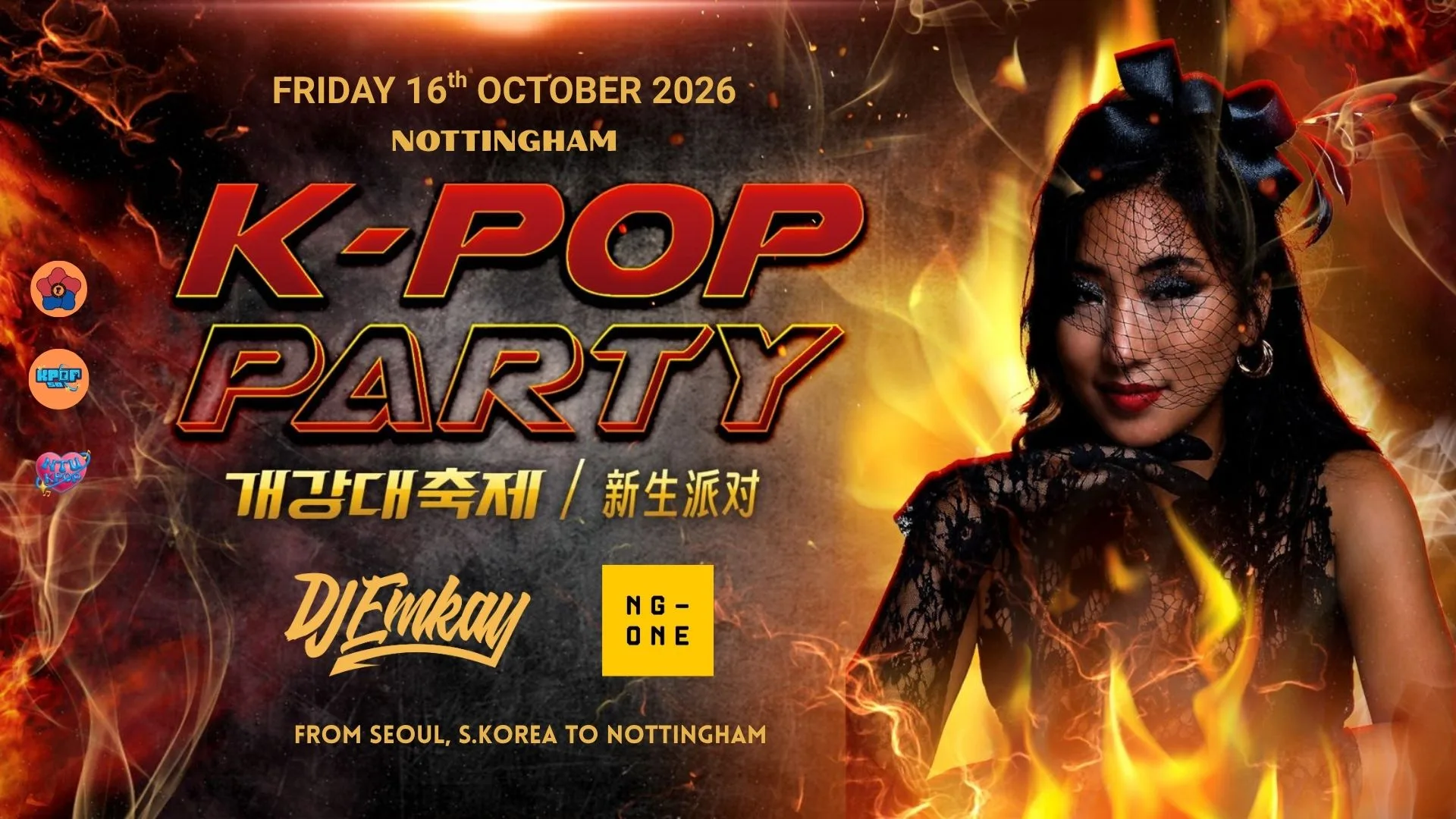 Nottingham K-Pop Party - Fire Tour with DJ EMKAY | Friday 16th October