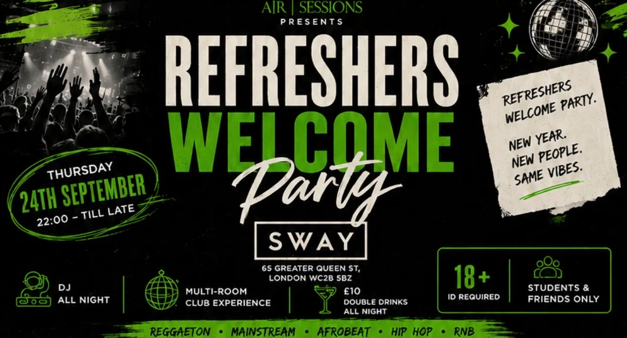 Refreshers Welcome Party 2026/27
