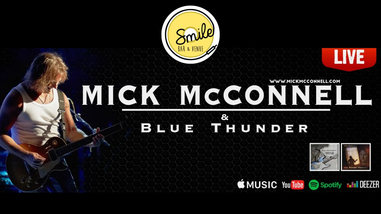 MICK McCONNELL & BLUE THUNDER at Smile Bar and Venue