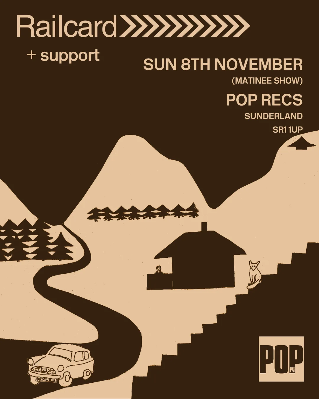 Railcard + support (Matinee Show) at Pop Recs / Sonny's Coffee & Kitchen